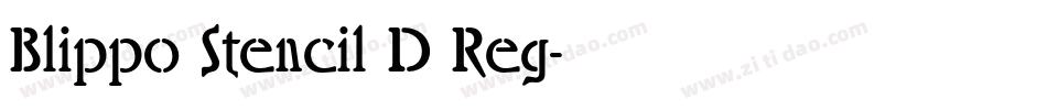 Blippo Stencil D Reg字体转换